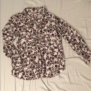 Floral button down shirt